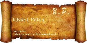 Ujvári Petra névjegykártya